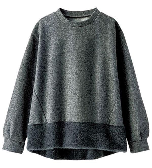 BELLUNA（ベルーナ）の「ラメ入りファー切替デザインプルオーバー（カットソー）」｜詳細画像