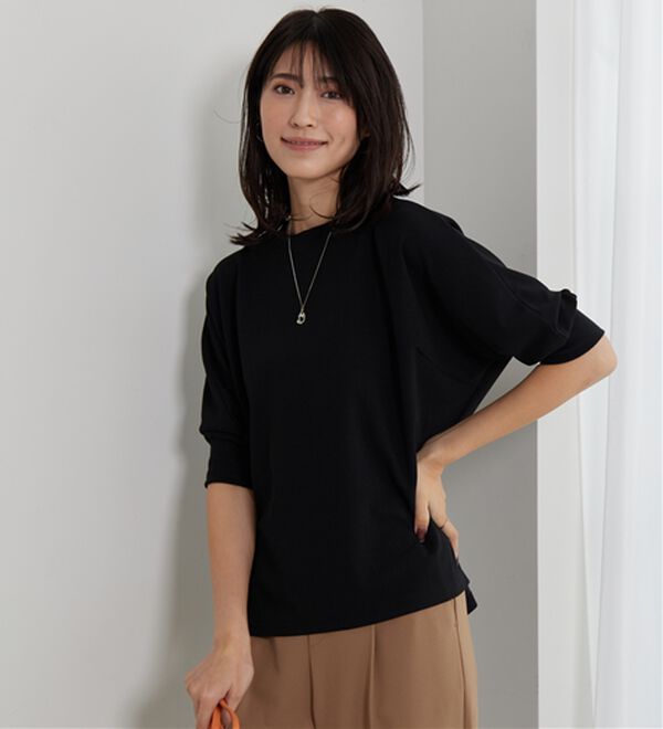 BELLUNA（ベルーナ）の「リブ切替ドルマンデザインプルオーバー（カットソー）」｜詳細画像