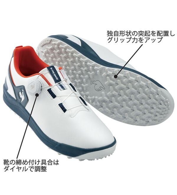 「ルコック　ダイヤル式スパイクレスシューズ（メンズゴルフグッズ）」｜詳細画像