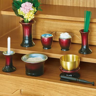 「お買得仏具＆おリン７点セット（レガシー）（仏壇・仏具）」