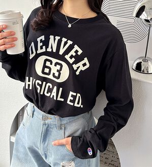 GeeRA（ジーラ）の「【ｃｈａｍｐｉｏｎ】ロゴロンＴ（カットソー）」｜黒&times;ナンバー