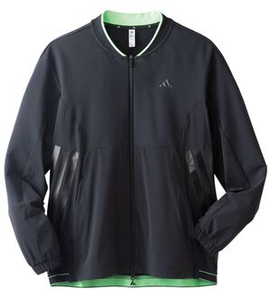 「＜アディゼロ＞はっ水軽量ファブリックミックスジャケット（メンズジャケット）」｜ブラック