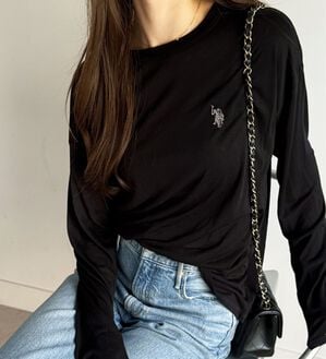 GeeRA（ジーラ）の「【Ｕ．Ｓ．ＰＯＬＯ　ＡＳＳＮ．】スラブシアーロンＴ（Tシャツ）」｜ブラック