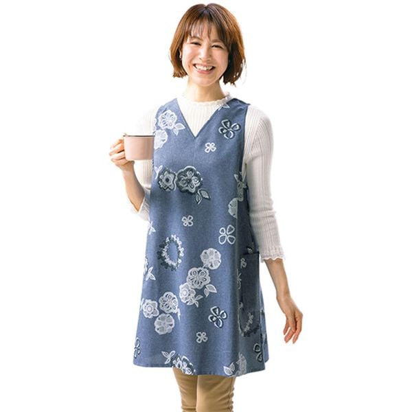 ルフラン（ルフラン）の「【２色組】杢調デザインエプロン（エプロン）」｜詳細画像