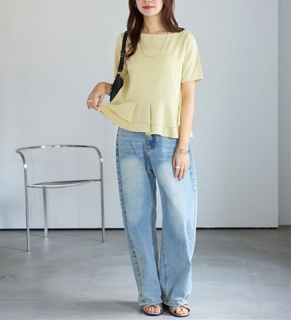 alotta（アロッタ）の「スクエアネックティアードトップス（カットソー）」｜詳細画像