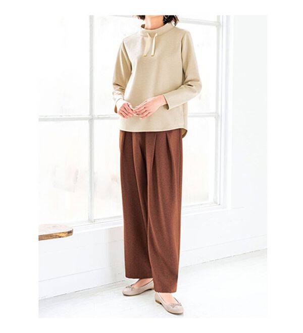 VINNO（ヴィノ）の「＜日本製＞バルーンシルエットワイドパンツ（ワイドパンツ・ガウチョ）」｜詳細画像