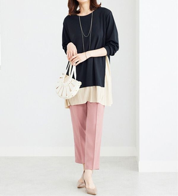BELLUNA（ベルーナ）の「裾プリーツ切替チュニック（チュニック）」｜詳細画像
