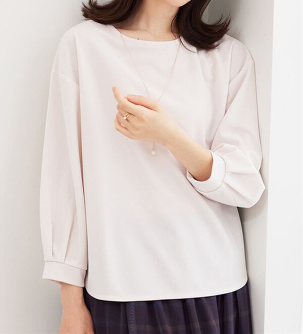 BELLUNA（ベルーナ）の「【2点セット】ジョーゼット素材ネックレス付ブラウス（ブラウス）」｜詳細画像