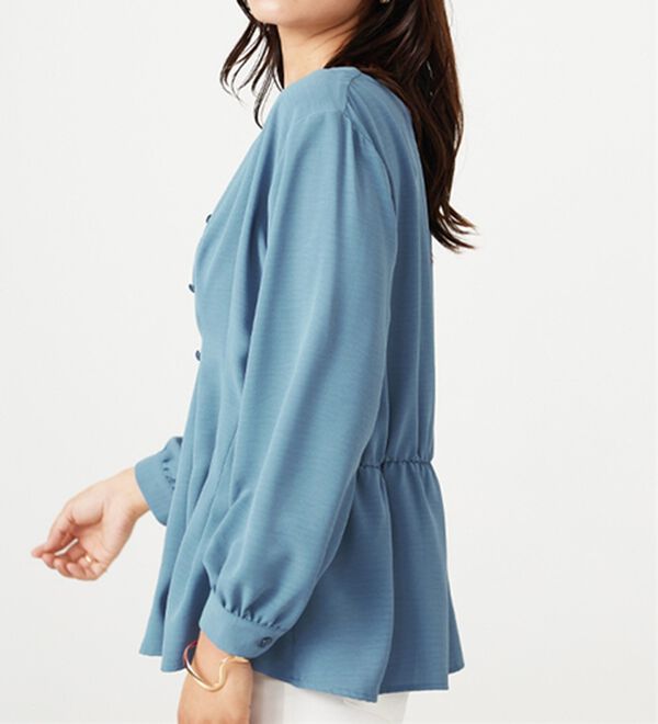 BELLUNA（ベルーナ）の「【接触冷感/UV対策】機能付！ウエストタックブラウス（ブラウス）」｜詳細画像