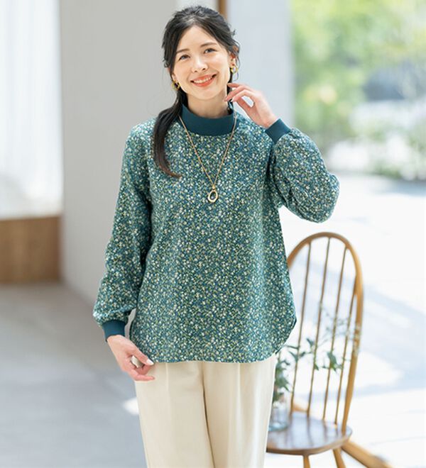 ルフラン（ルフラン）の「【２色組】リブ使いのほんわかブラウス（ブラウス）」｜詳細画像