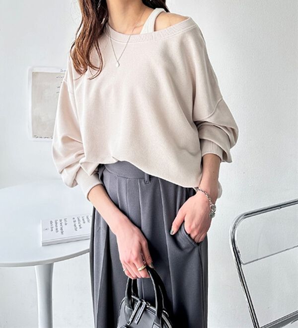 GeeRA（ジーラ）の「着回し自在！柔らか裏毛スウェット（カットソー）」｜詳細画像