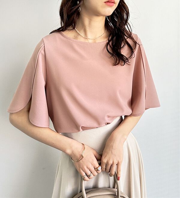 GeeRA（ジーラ）の「スリット入りフレアースリーブＴブラウス（ブラウス）」｜詳細画像