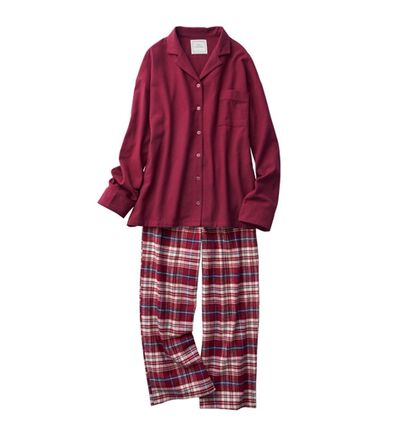 YU'NOW（ユナウ）の「【上下２点セット】コットンネルシャツパジャマセット（パジャマ・ルームウェア）」