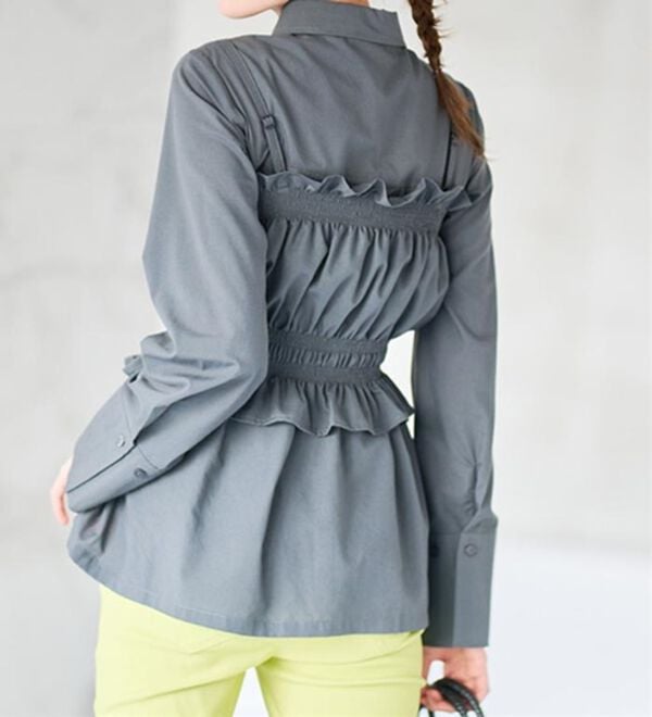 RANAN（ラナン）の「ビスチェ&times;レギュラーカラーシャツ（シャツ）」｜詳細画像