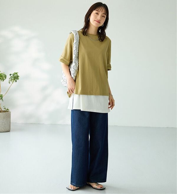 BELLUNA（ベルーナ）の「大人顔サマ見えゆったりＴシャツ（Tシャツ）」｜詳細画像