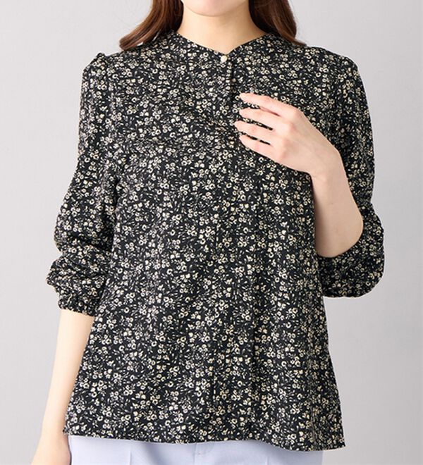 alotta（アロッタ）の「あったか裏起毛フロントタックブラウス（ブラウス）」｜詳細画像