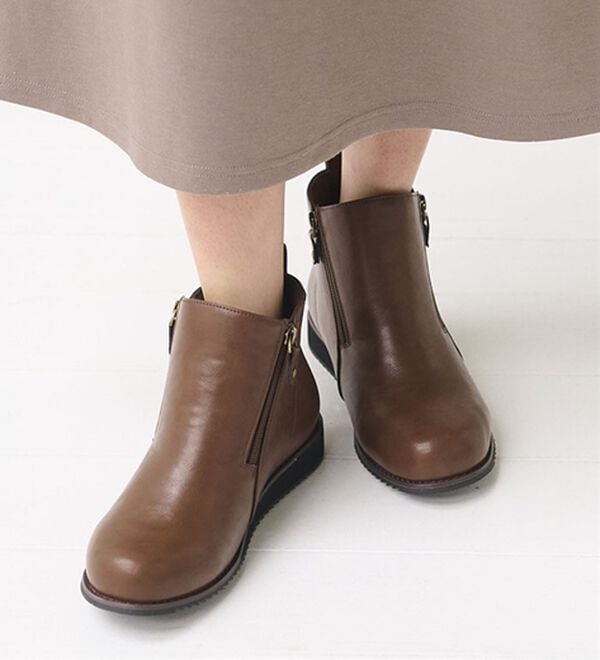 BELLUNA（ベルーナ）の「ゆったり５Ｅダブルファスナーブーツ（ブーツ）」｜詳細画像