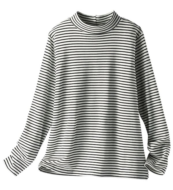 BELLUNA（ベルーナ）の「《ＨｕｇＲｅａｍコットン》裏起毛暖かハイネックプルオーバー（カットソー）」｜詳細画像