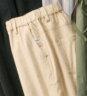 ルフラン（ルフラン）の「はきやすい♪やわらかコットンパンツ（その他パンツ）」｜ベージュ