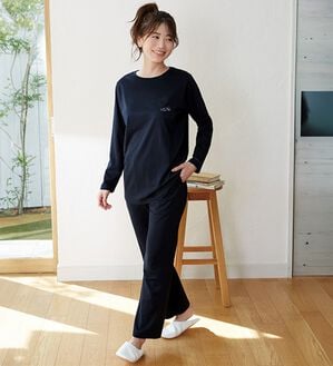 LAVIENNE（ラヴィエンヌ）の「＜ネコロビ＞リカバリーウェア（パジャマ・ルームウェア）」｜ブラック