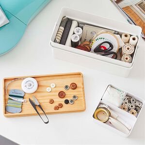 iellio（イエリオ）の「タワー　裁縫箱　＜ｔｏｗｅｒ　山崎実業＞（ホビー・手芸・パズル）」｜ホワイト