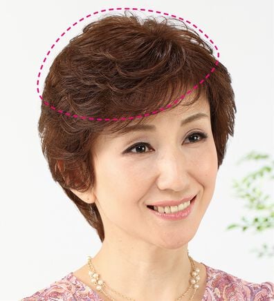 「人毛１００％お買い得！ハンドメイド・ワイドヘアピース（ウィッグ・ヘアピース・エクステ）」