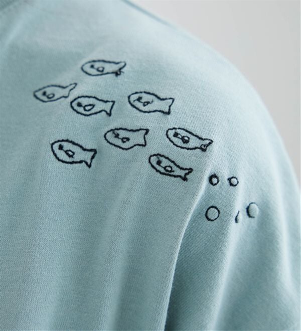 BELLUNA（ベルーナ）の「海の生き物刺しゅうビッグプルオーバー（カットソー）」｜詳細画像