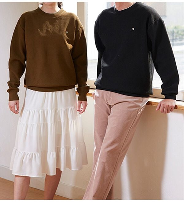 「＜アーノルド　パーマー＞立体編みレイヤードセーター（メンズニット・セーター）」｜詳細画像