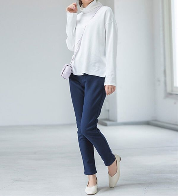 RANAN（ラナン）の「＋１０度素材！蓄熱保温裏起毛ストレッチスリムパンツ（フルレングスパンツ）」｜詳細画像