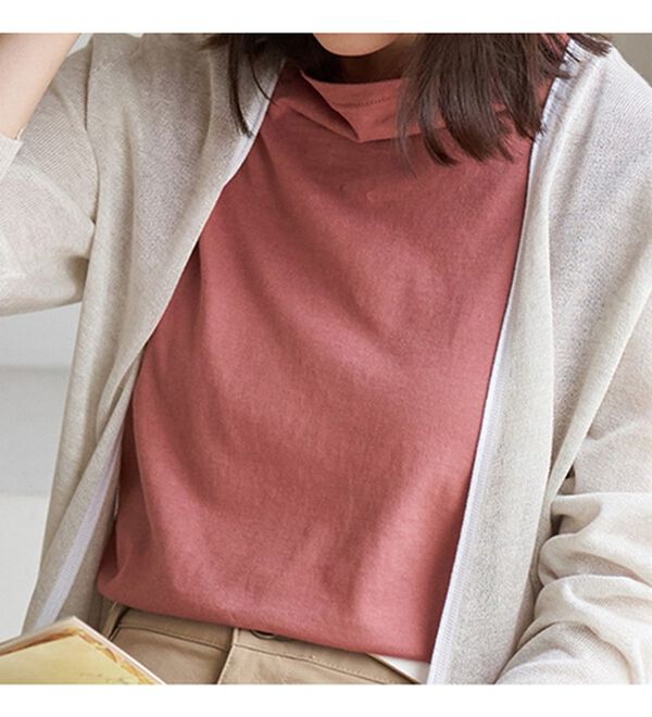 BELLUNA（ベルーナ）の「涼やか強撚綿１００％脇汗対策ハイネックタンクトップ（タンクトップ・キャミソール）」｜詳細画像