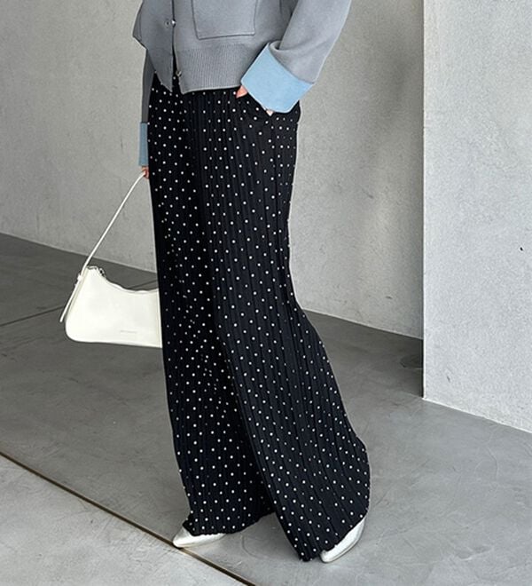 GeeRA（ジーラ）の「セルフカットセミワイドプリーツパンツ（フルレングスパンツ）」｜詳細画像