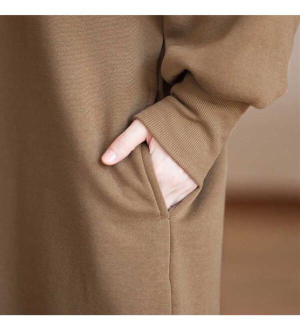 Viola e Viola（ヴィオラ エ ヴィオラ）の「あったか裏起毛ゆるワンピース（カットソーワンピース）」｜詳細画像