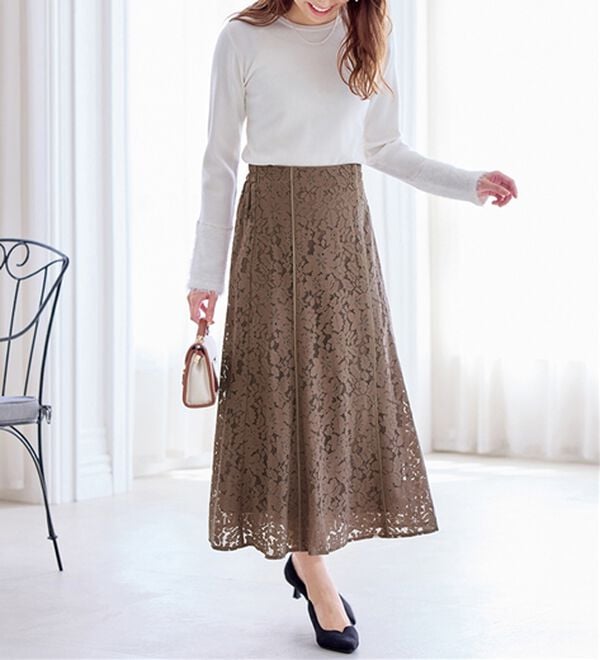 HERIN.CYE レーススカート HeRIN.CYE | Switching skirt (スカート(ロング) ) |SHEL'TTER WEBSTORE