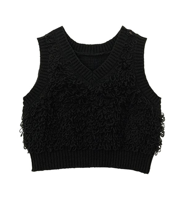 RANAN（ラナン）の「ループフリンジニットベスト（ベスト）」｜詳細画像