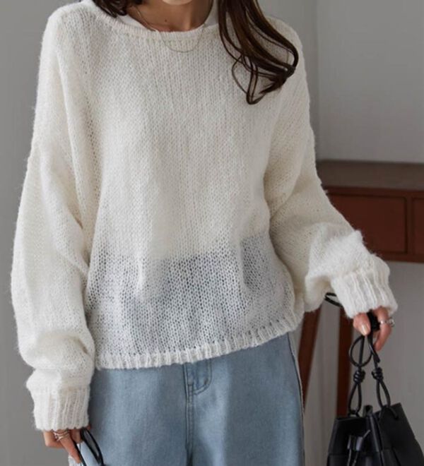 RANAN（ラナン）の「モヘアライク２ＷＡＹギャザーニット（ニット・セーター）」｜詳細画像