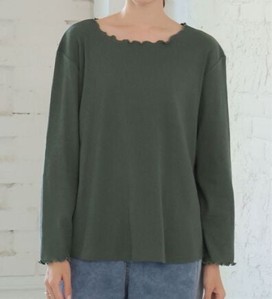 A HAPPY MARILYN（アハッピーマリリン）の「【Ｌ～６Ｌ】Ｒｉｎ こだわったのはシルエットと着心地 すっきり リブ カットソー トップス（カットソー）」