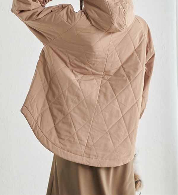 RANAN（ラナン）の「２ｗａｙボリューム袖ライトダウンキルティングアウター（ハーフコート）」｜詳細画像