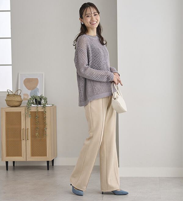 BELLUNA（ベルーナ）の「ストレッチスエード調美脚パンツ（フルレングスパンツ）」｜詳細画像