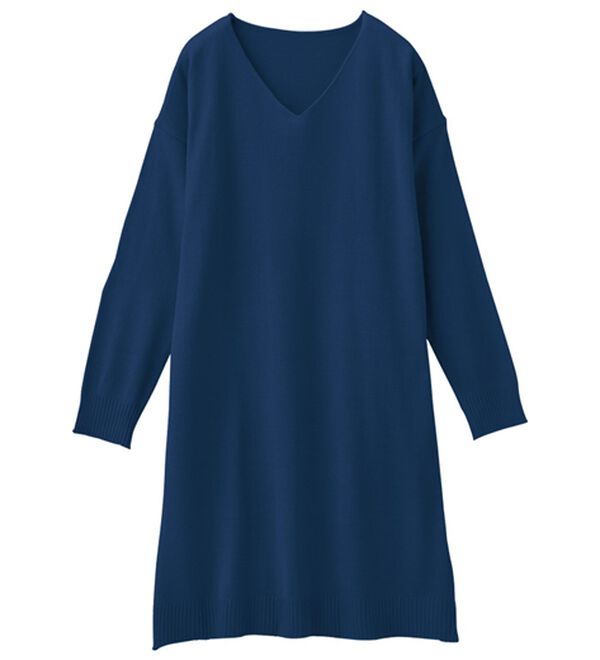 RANAN（ラナン）の「カシミヤタッチニットチュニックワンピース（チュニック）」｜詳細画像