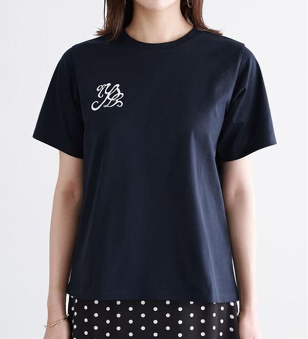 Pierrot（ピエロ）の「シルケット刺繍Ｔシャツ（Tシャツ）」｜詳細画像