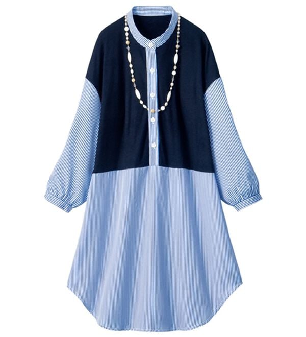 ルフラン（ルフラン）の「【３色組】脱・手抜き感！しゃれ見え切替シャツ（シャツ）」｜詳細画像