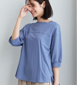 BELLUNA（ベルーナ）の「配色ステッチデザインプルオーバー（カットソー）」｜詳細画像