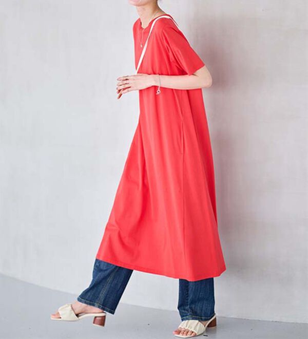 RANAN（ラナン）の「＜ＢＣ＞綿１００％ひんやりポケット付マキシワンピース（その他ワンピース）」｜詳細画像