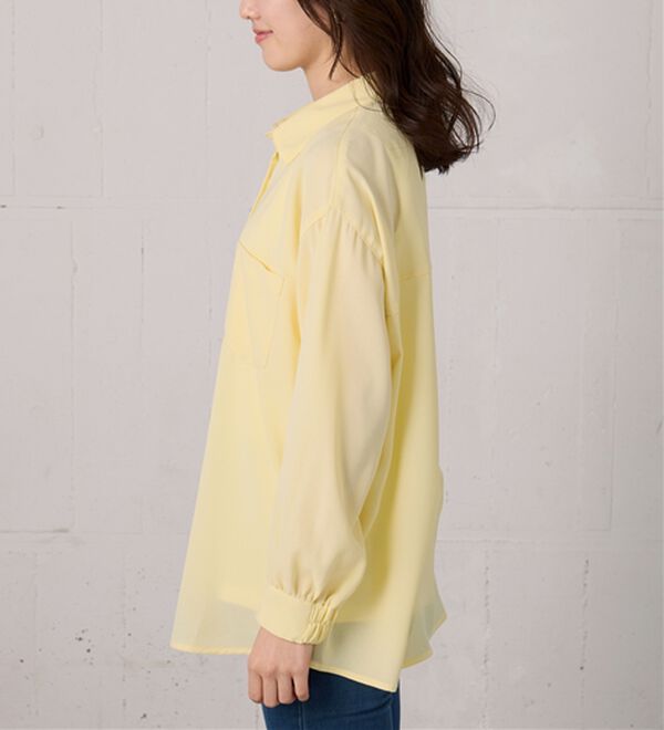 BELLUNA（ベルーナ）の「イージーケア！とろみ素材ビッグシャツ（シャツ）」｜詳細画像