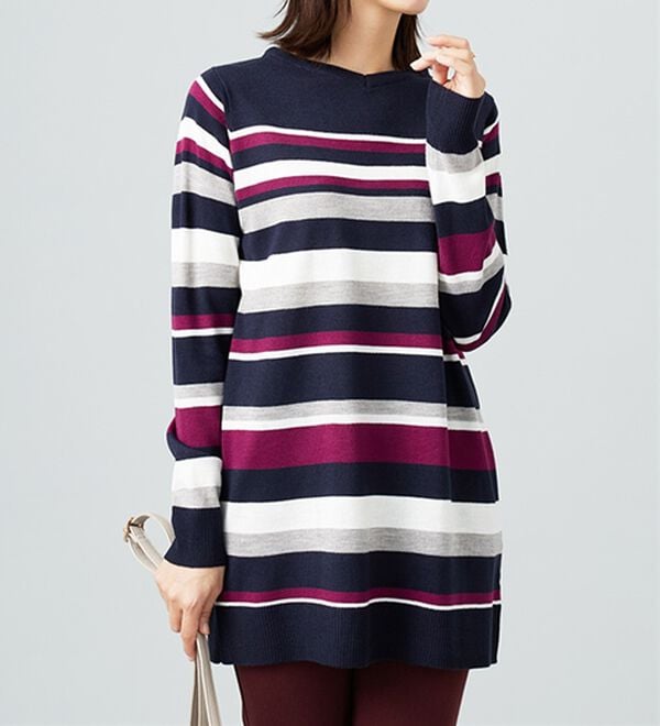 BELLUNA（ベルーナ）の「カシミヤタッチニットチュニック（チュニック）」｜詳細画像