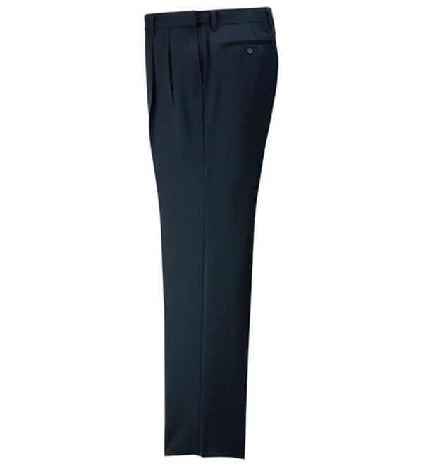 「裾上げ済アジャスター付爽快ドライスラックス（メンズスラックス）」｜ネイビー