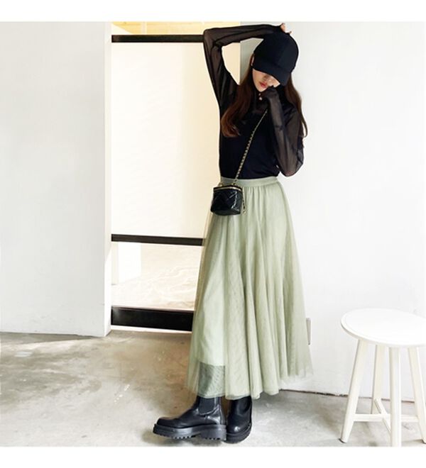 GeeRA（ジーラ）の「フレアーチュールロングスカート（ロングスカート）」｜詳細画像