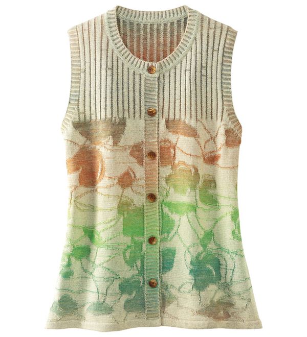 ルフラン（ルフラン）の「日本製かすりサマーニットベスト（ベスト）」｜詳細画像