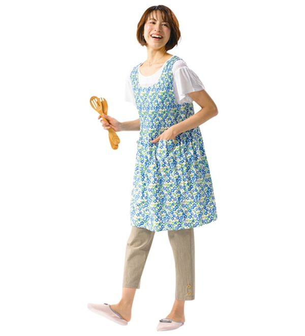 ルフラン（ルフラン）の「【４点組】プリーツチュニックのキッチンスーツ（パジャマ・ルームウェア）」｜詳細画像