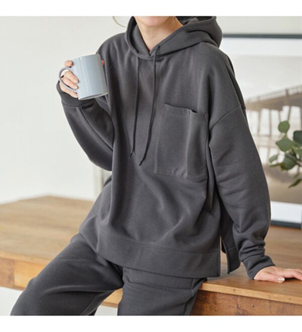 裏起毛パーカー＆ワイドパンツセットアップ - ベルーナ【公式】